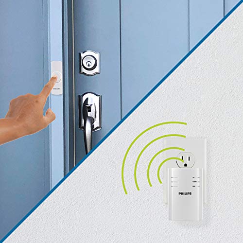 Wireless Doorbell Kit with 2 Push Buttons, White N27152