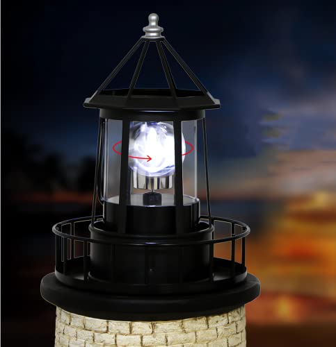 Red Rotating Solar Lighthouse Light, IP65 Waterproof E201