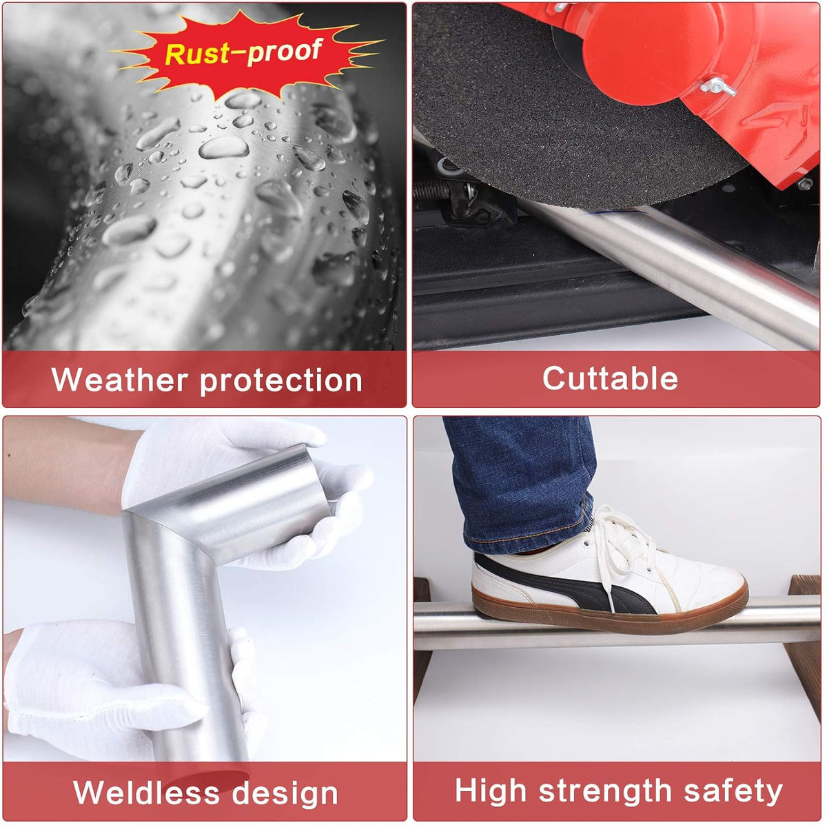 6.6Ft Stainless Steel Handrail for Cable Railing S21974