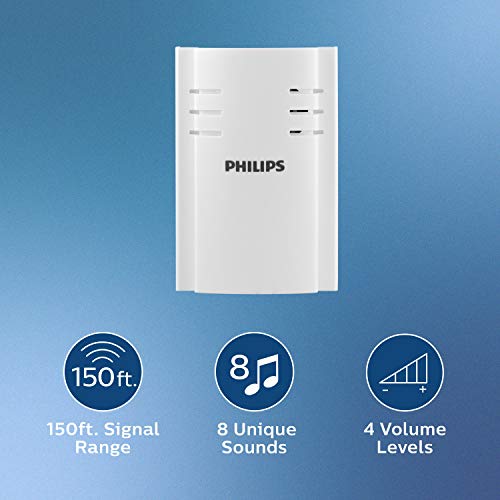 Wireless Doorbell Kit with 2 Push Buttons, White N27152