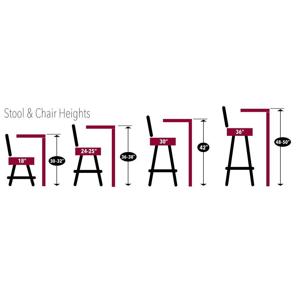 36x22 Black Wrinkle Swivel Bar Stool S25004