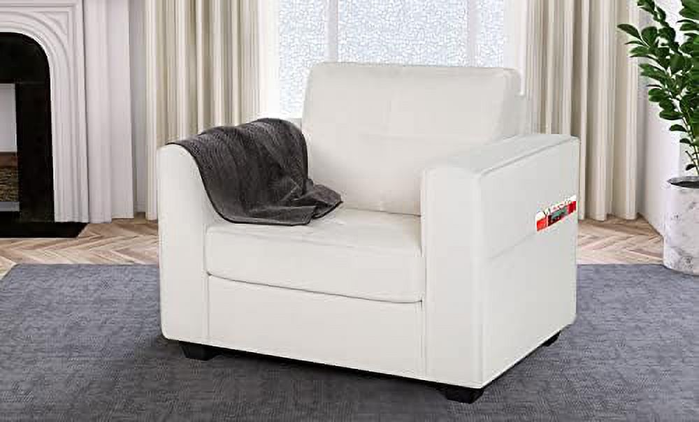 65" W Linen Fabric Sofa Couch with 2 USB Charging Ports and Wide Arms Q506