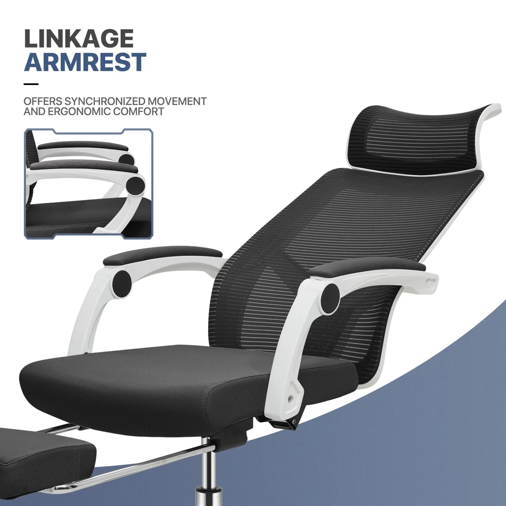 Laptop Table with Monitor Shelf and Task Seat with Lumbar Support Q60860