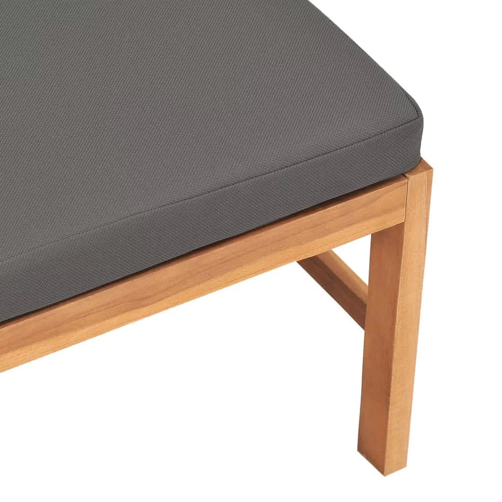 Dark Gray Cushions Solid Teak Wood Sofa P904530