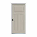 34 in. x 80 in. 3-Panel Desert Sand Painted Steel Prehung Right-Hand Inswing Front Door with Brickmould E559