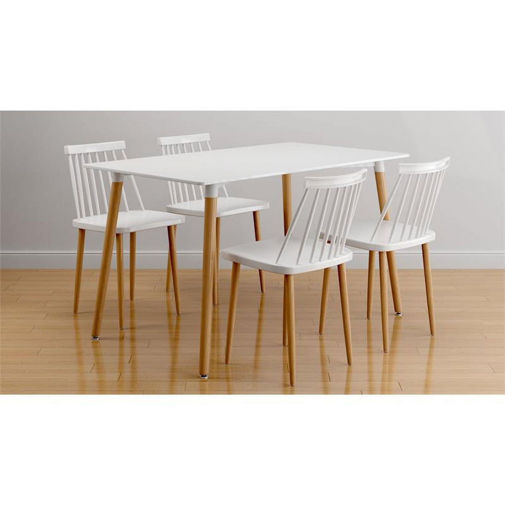 White Rectangular Wood Dining Table L4226