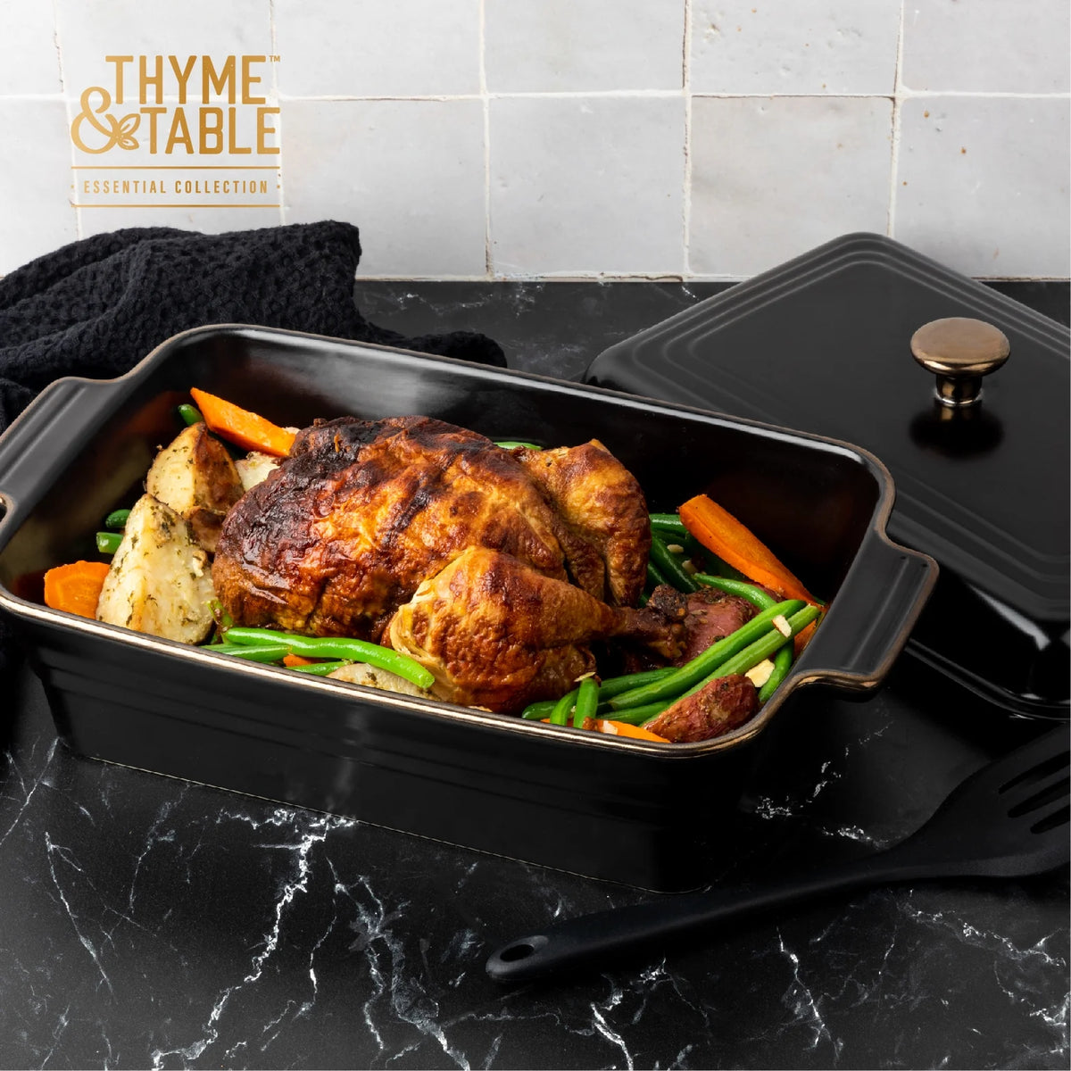 Onyx Stoneware Covered Baking Dish W58541