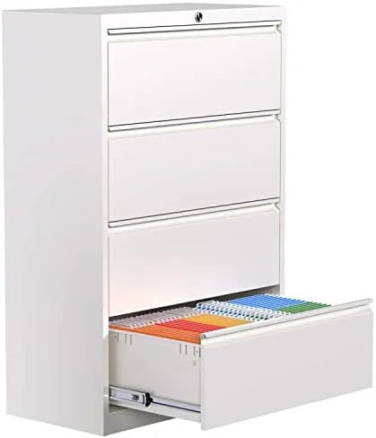 Black 2 Drawer Metal File Cabinet with Lock L624
