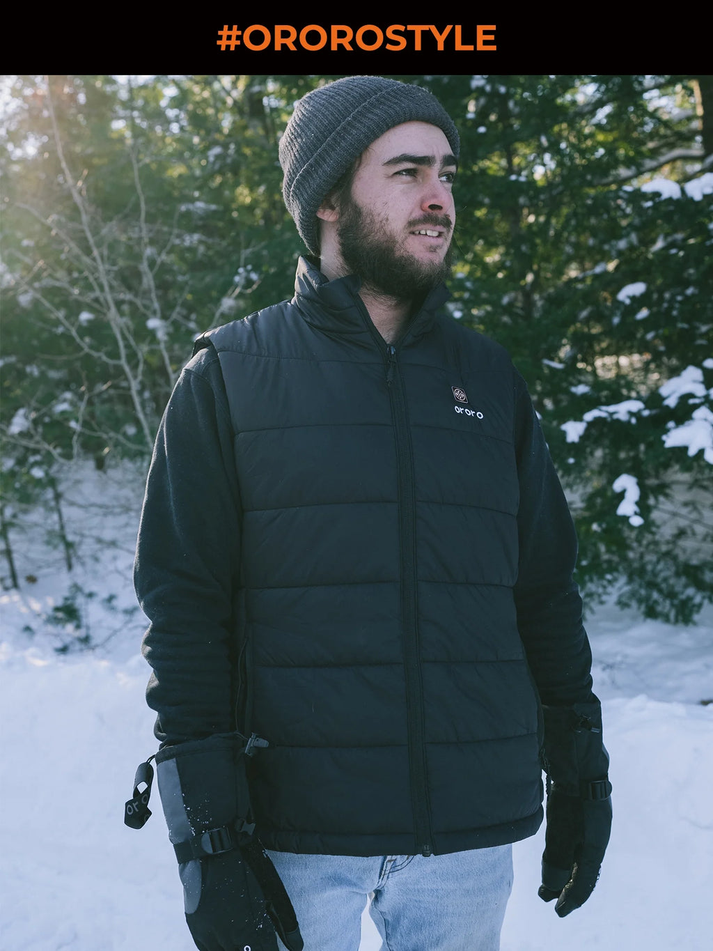 Heated Vest with Battery (Black, M) C700