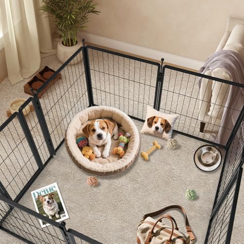 24 inch 12 Panels Heavy-Duty Metal Dog Playpen J905952
