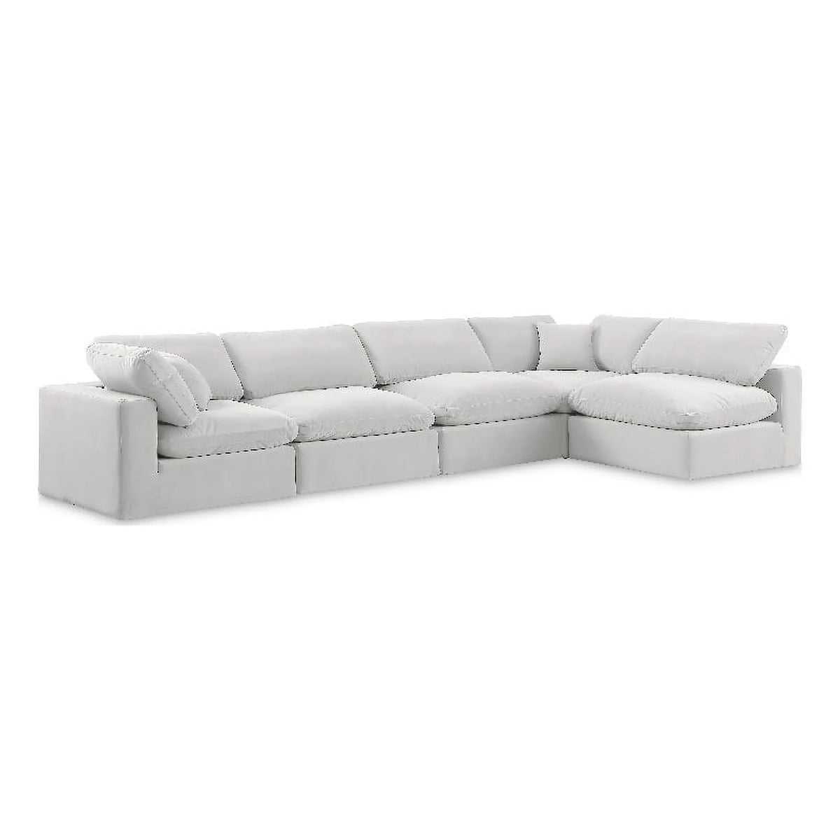 Cream Velvet Modular Sectional O848567