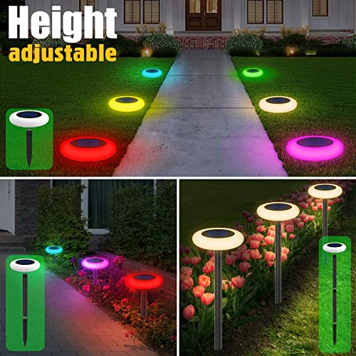 6 Pack Color Changing Solar Pathway Lights C401