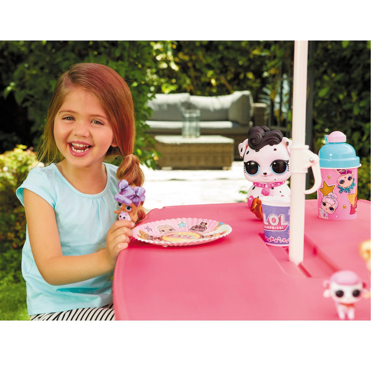 Kids Picnic Table with Umbrella U649
