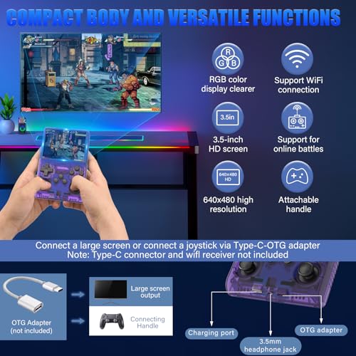 30000 Games Handheld Game Console with 3.5-Inch IPS Screen Q8618