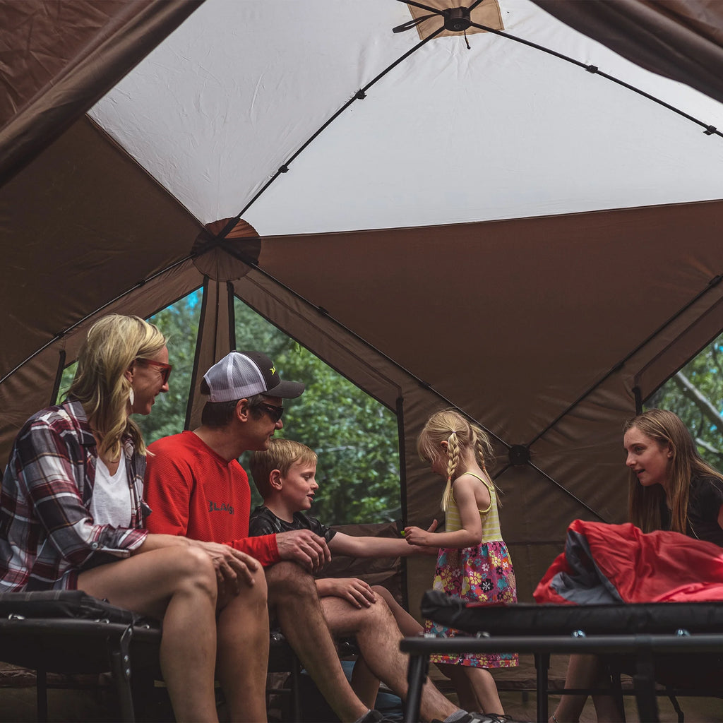 Brown Portable Camping Gazebo Shelter B42804