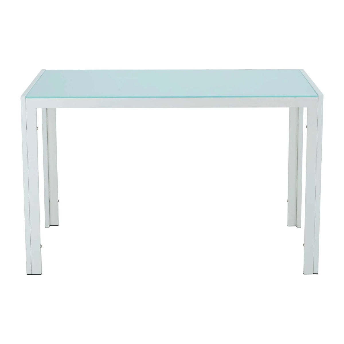 White Tempered Glass Computer Desk S87676