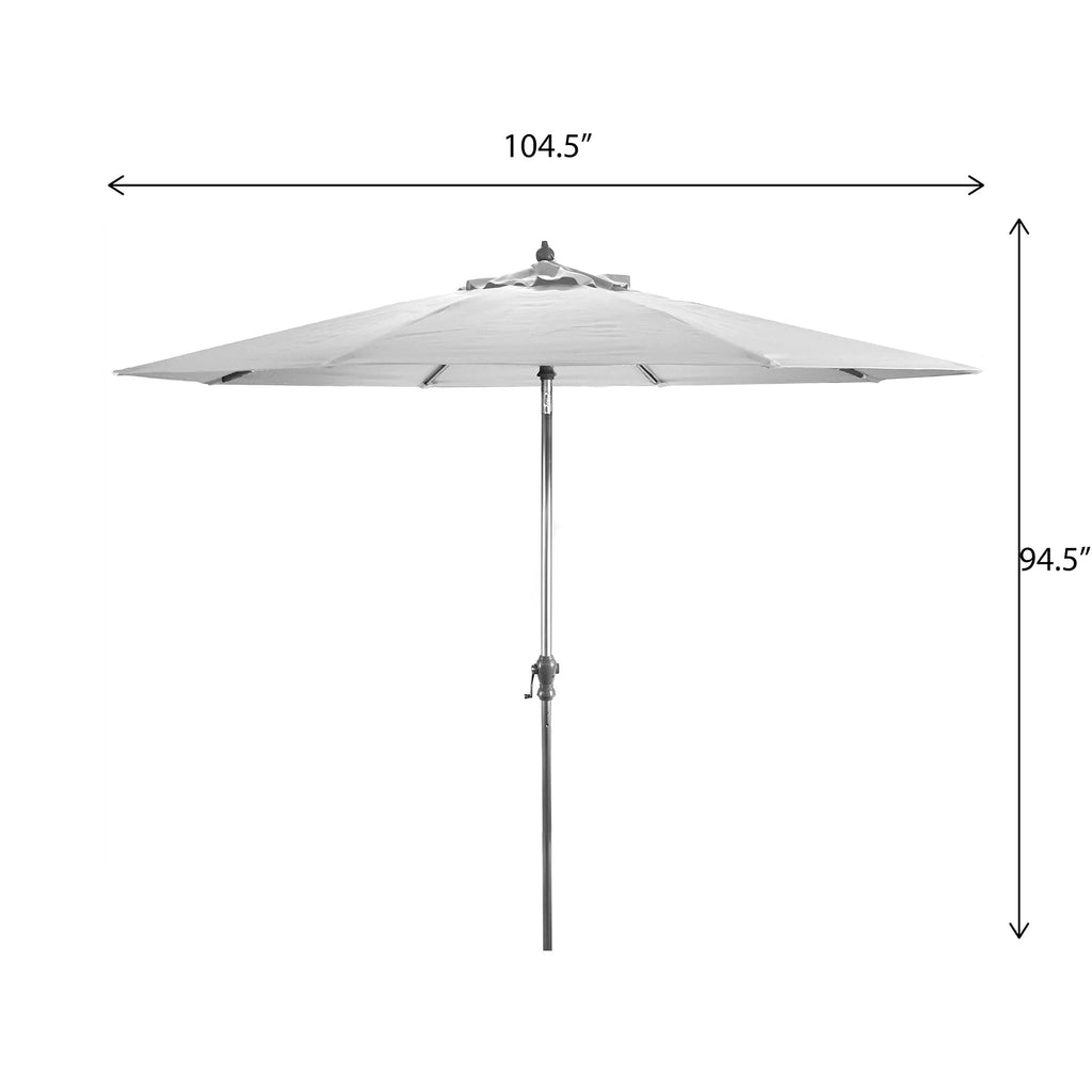 Navy Solid Octagon Folding Patio Umbrella with Push-Button Tilt and Crank Opening N444632