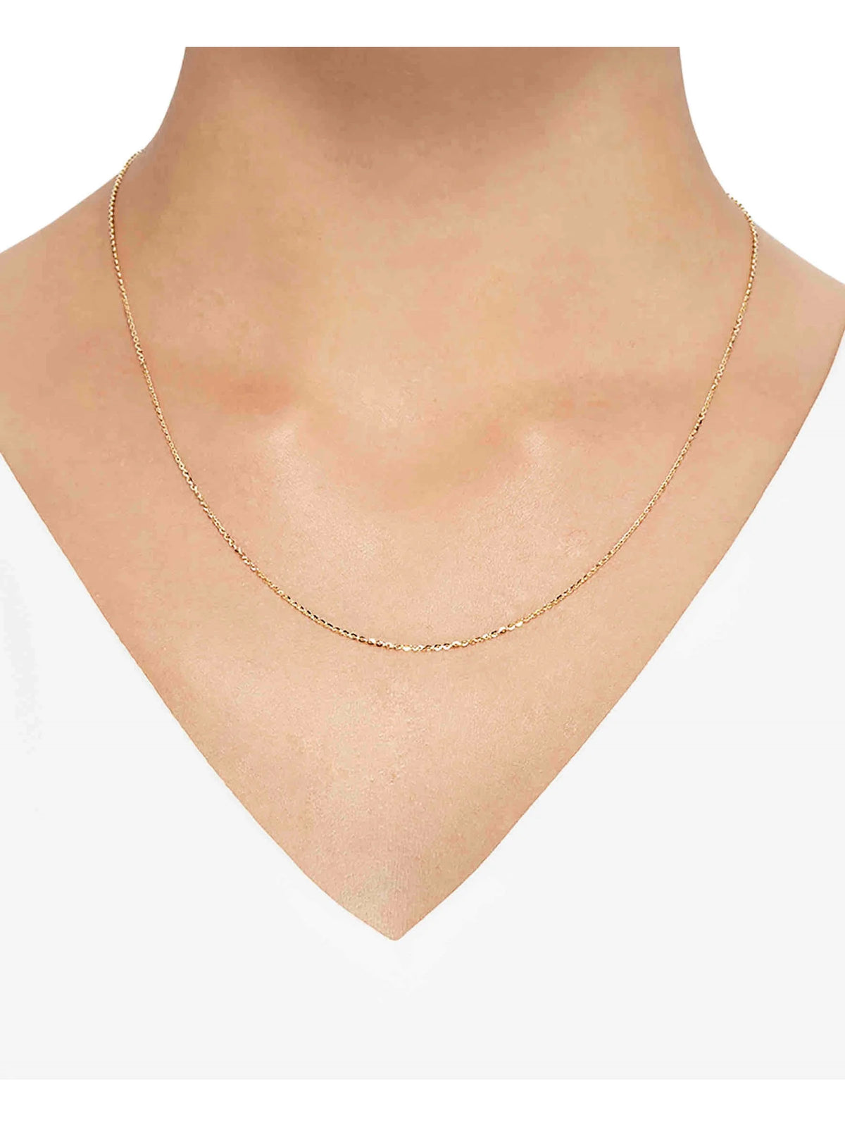 14kt Yellow Gold Solid Cable Chain Necklace K961591