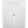 French Double Pocket Doors 48 x 96 with Frames Solid Wood Interior Sliding Closet Door F867569