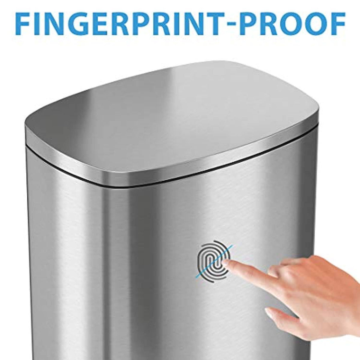 13.2 gal Stainless Steel Trash Can B88484