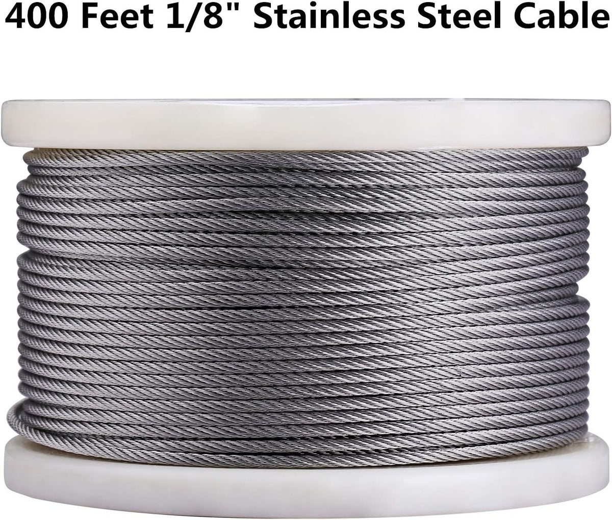1/8 Stainless Steel Aircraft Wire Rope 7 x 7 400 Feet M28004