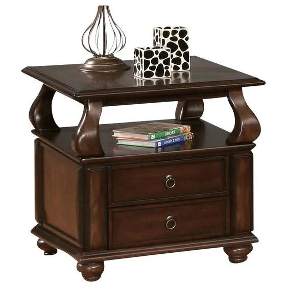 Walnut Poplar Basswood Veneer End Table N5959