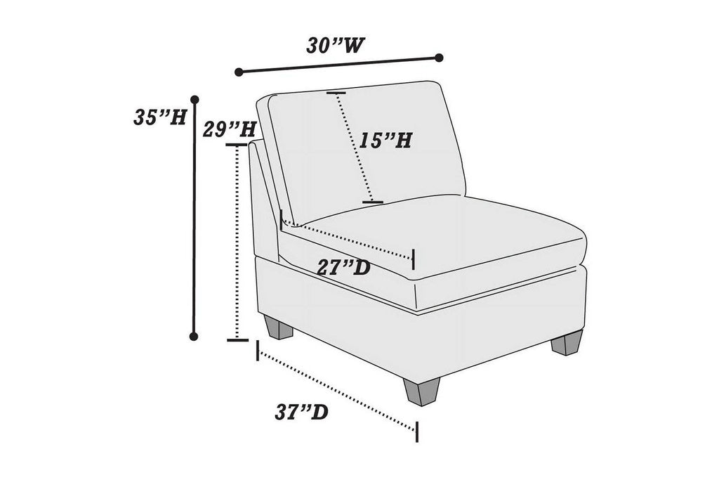 Tan Chenille Modular Sectional Sofa Set 7Pc Z555