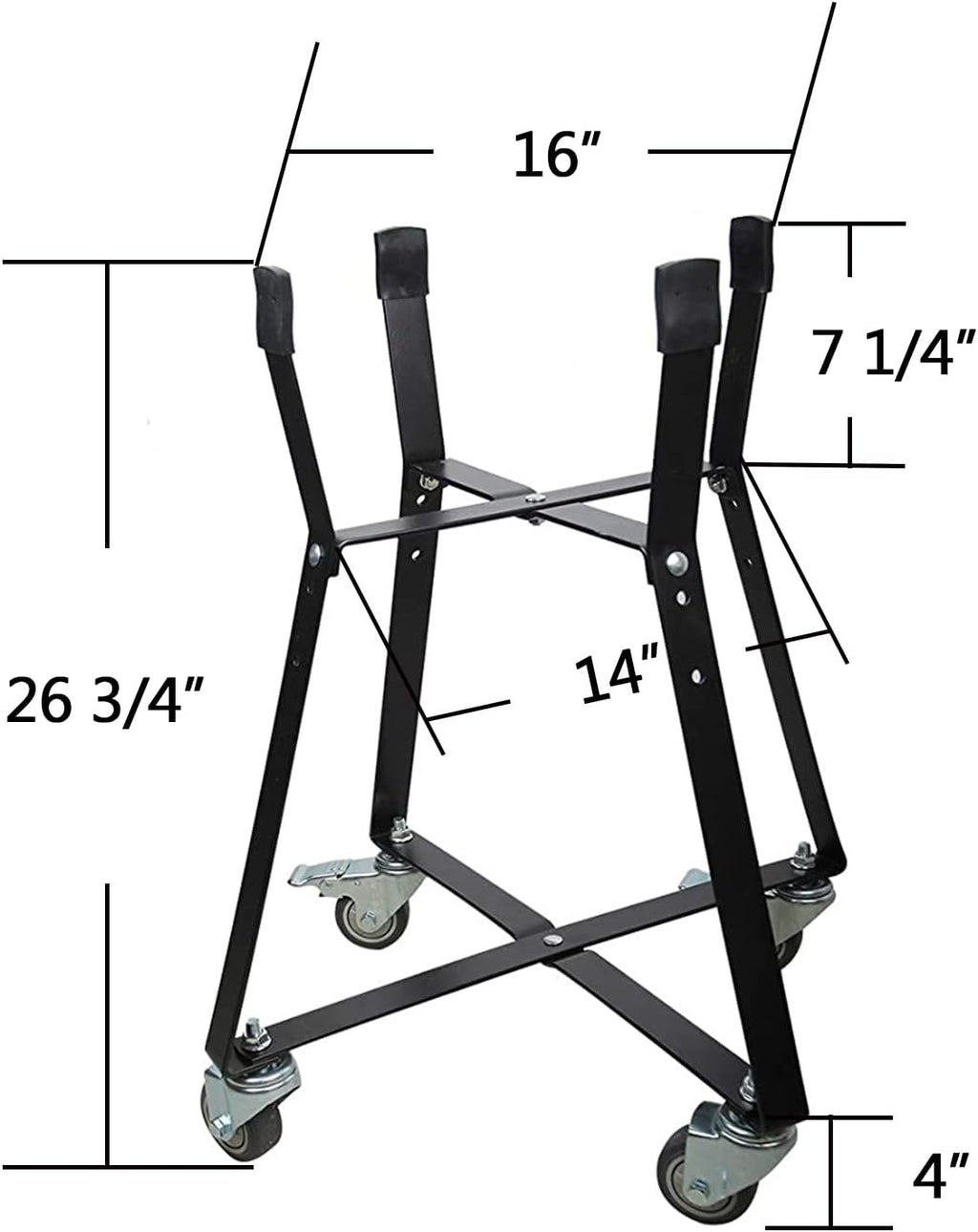 Rolling Cart with Locking Caster Wheels Powder Coated Steel G54495