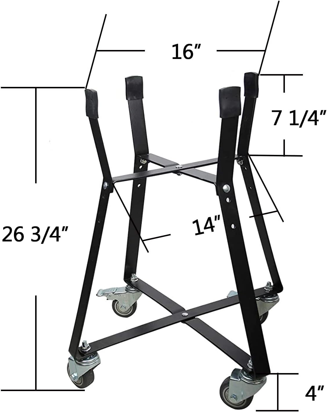 Rolling Cart with Locking Caster Wheels Powder Coated Steel G54495