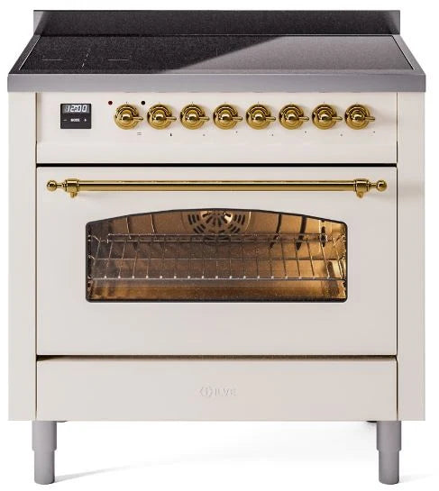 Antique White 36 Induction Range with Electric Oven O229