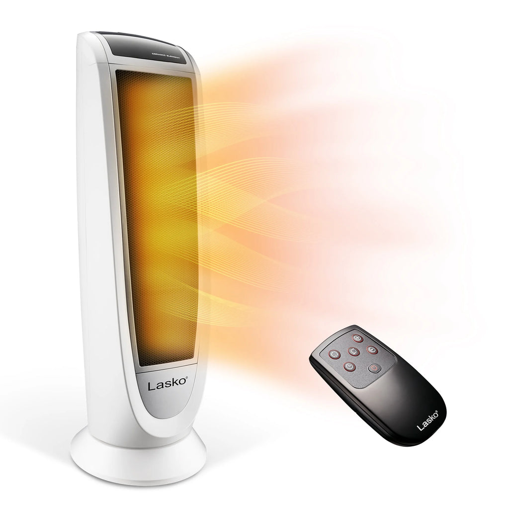 White 1500W Electric Digital Ceramic Tower Space Heater F104