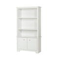 Pure White 3-Shelf Bookcase with Doors A50517