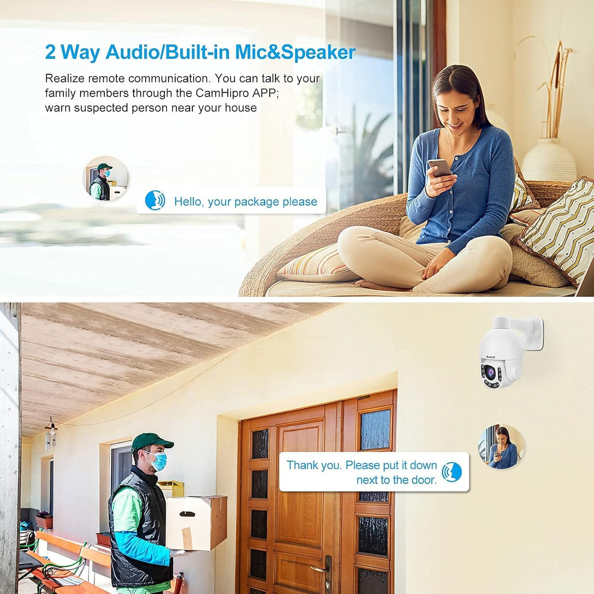 5MP PTZ POE Security Camera with 5X Optical Zoom B1968