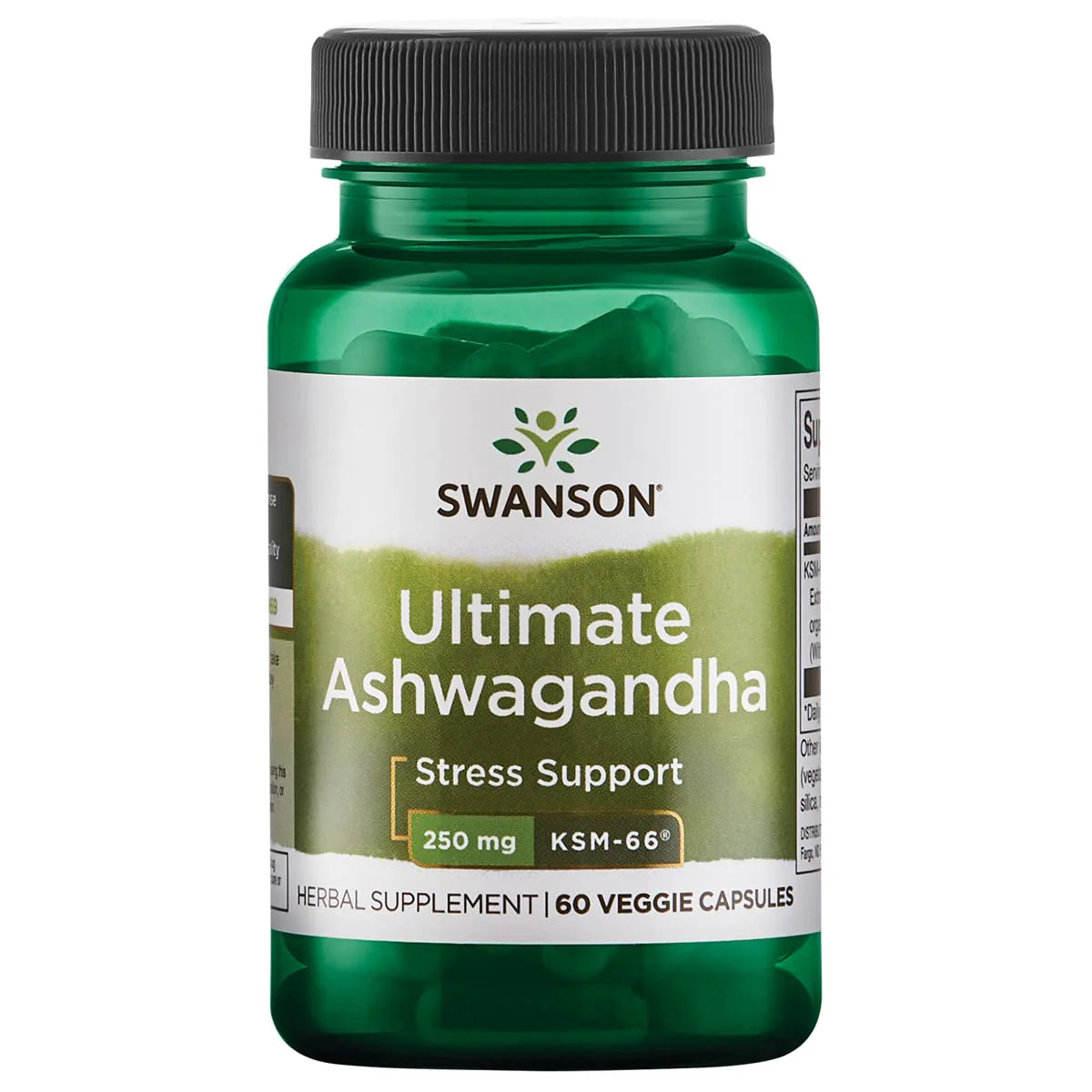 Ashwagandha Herbal Supplement 60 Veggie Capsules 250mg M829511