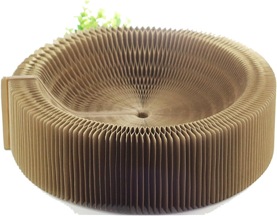 Collapsible Round Cat Scratcher Lounge Bed J144493