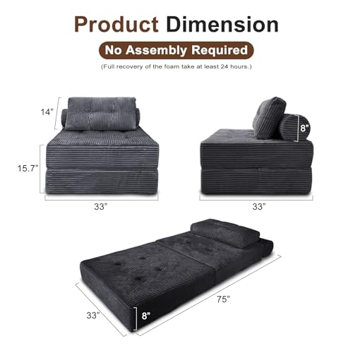 Dark Grey L-Shape Sectional Sofa with Chaise R992