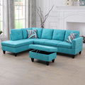97" 3-Piece Sectional Sofa Set with Ottoman L754395