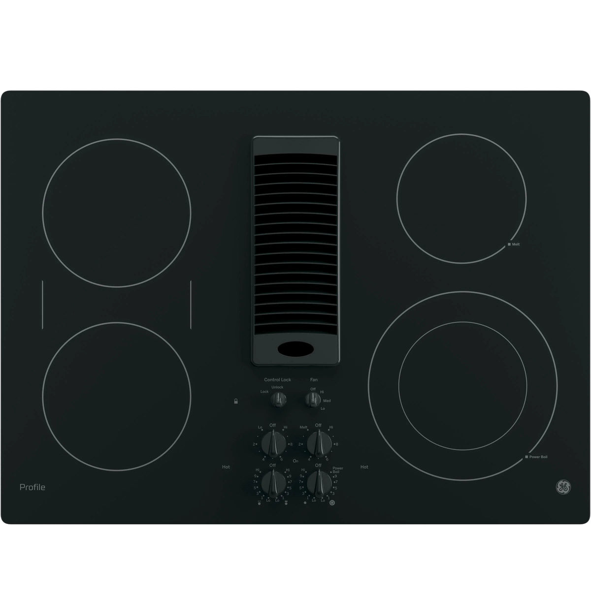 30 Inch Electric Smoothtop Cooktop Black P59163