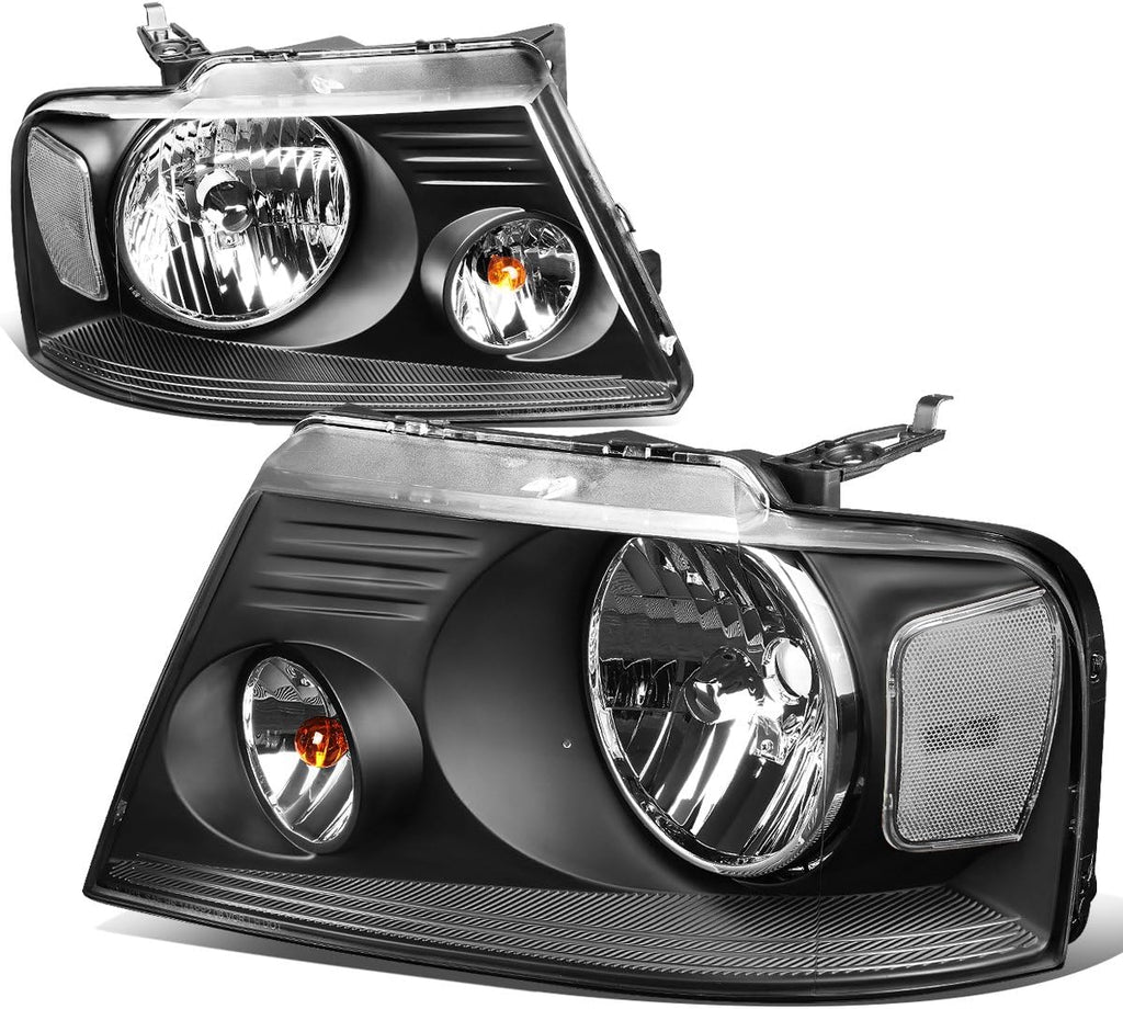 Black Housing Clear Lens Headlights Assembly for Ford F150 Lincoln Mark LT 2004-2008 C2156