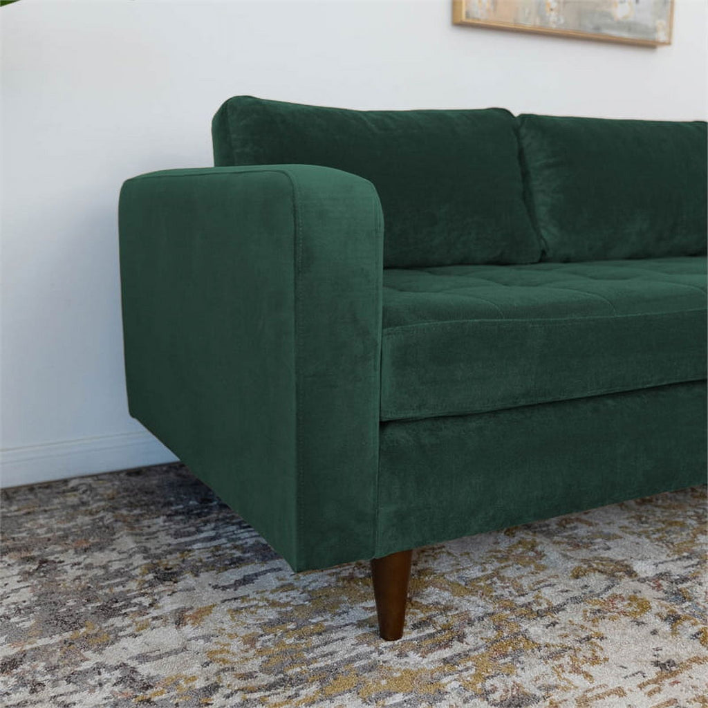Green Velvet Corner Sectional Sofa R2740