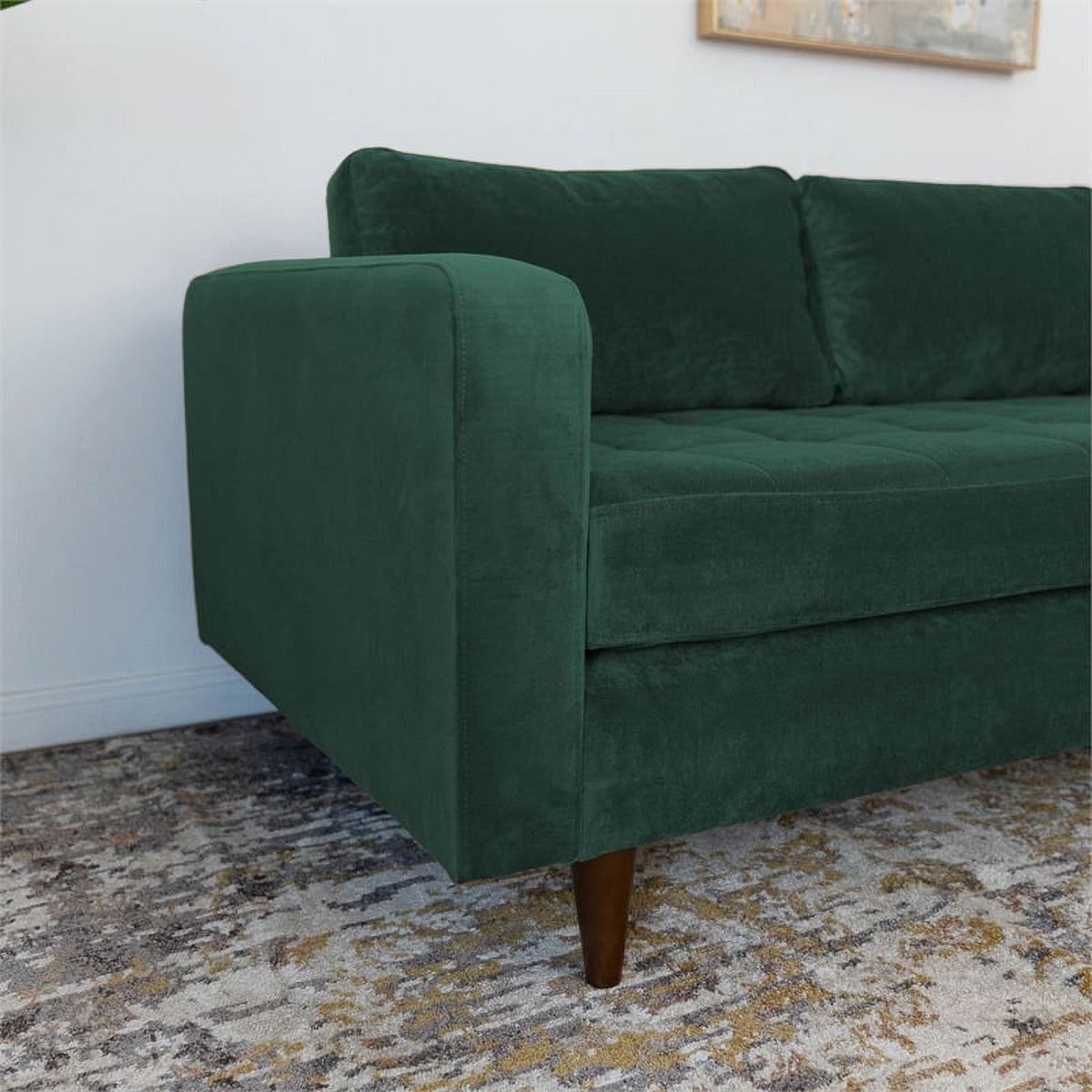 Green Velvet Corner Sectional Sofa R2740