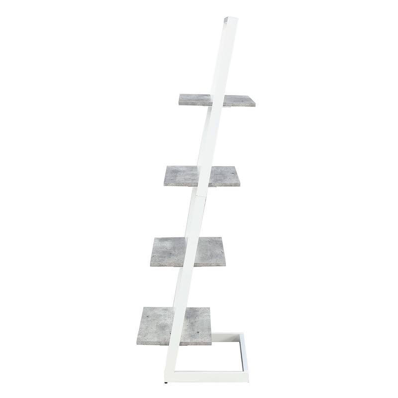 Gray Wood Four-Tier Ladder Bookcase F904793