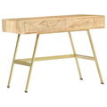 Mango Wood Computer Desk with 2 Storage Drawers U3463