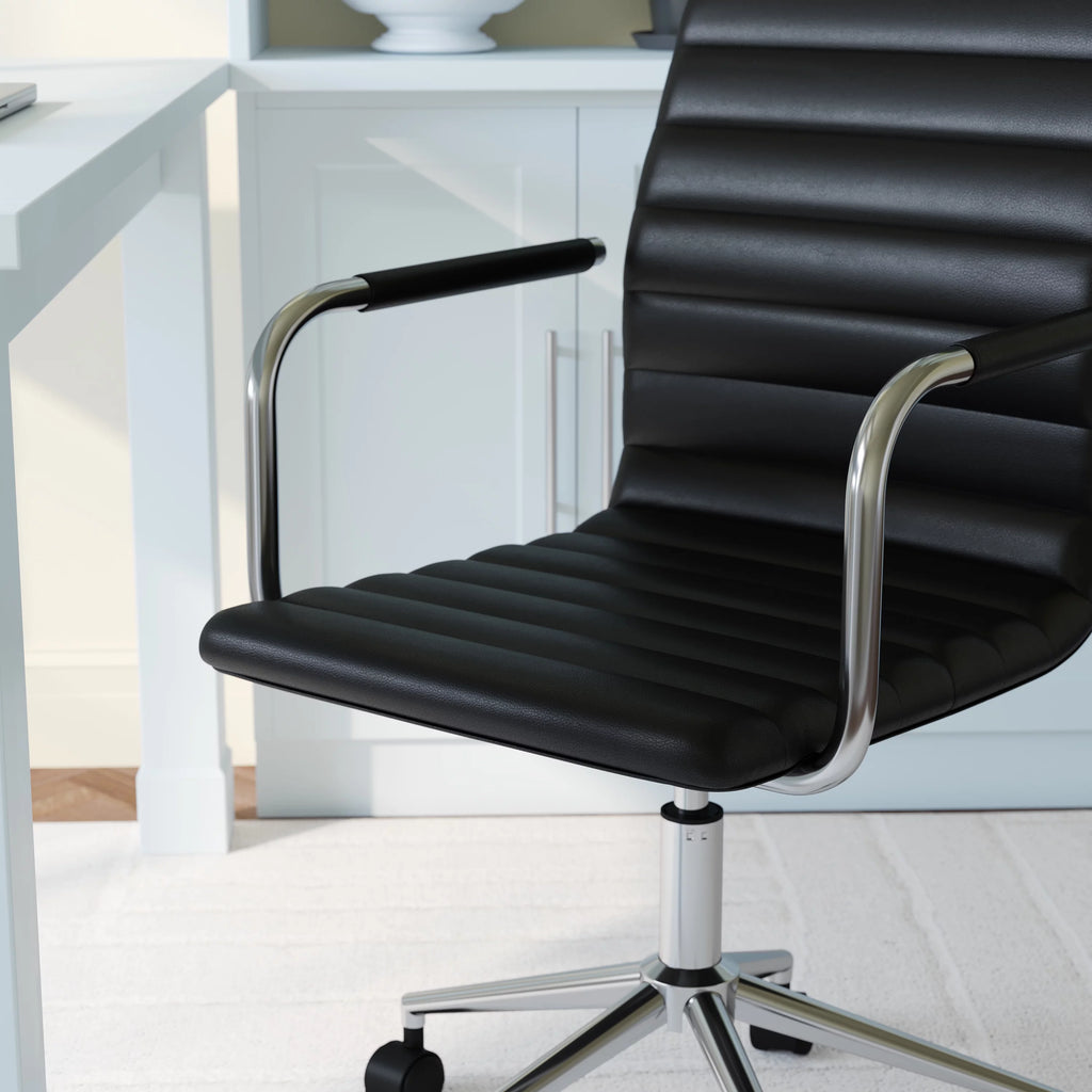 Black Upholstered Office Chair X49181