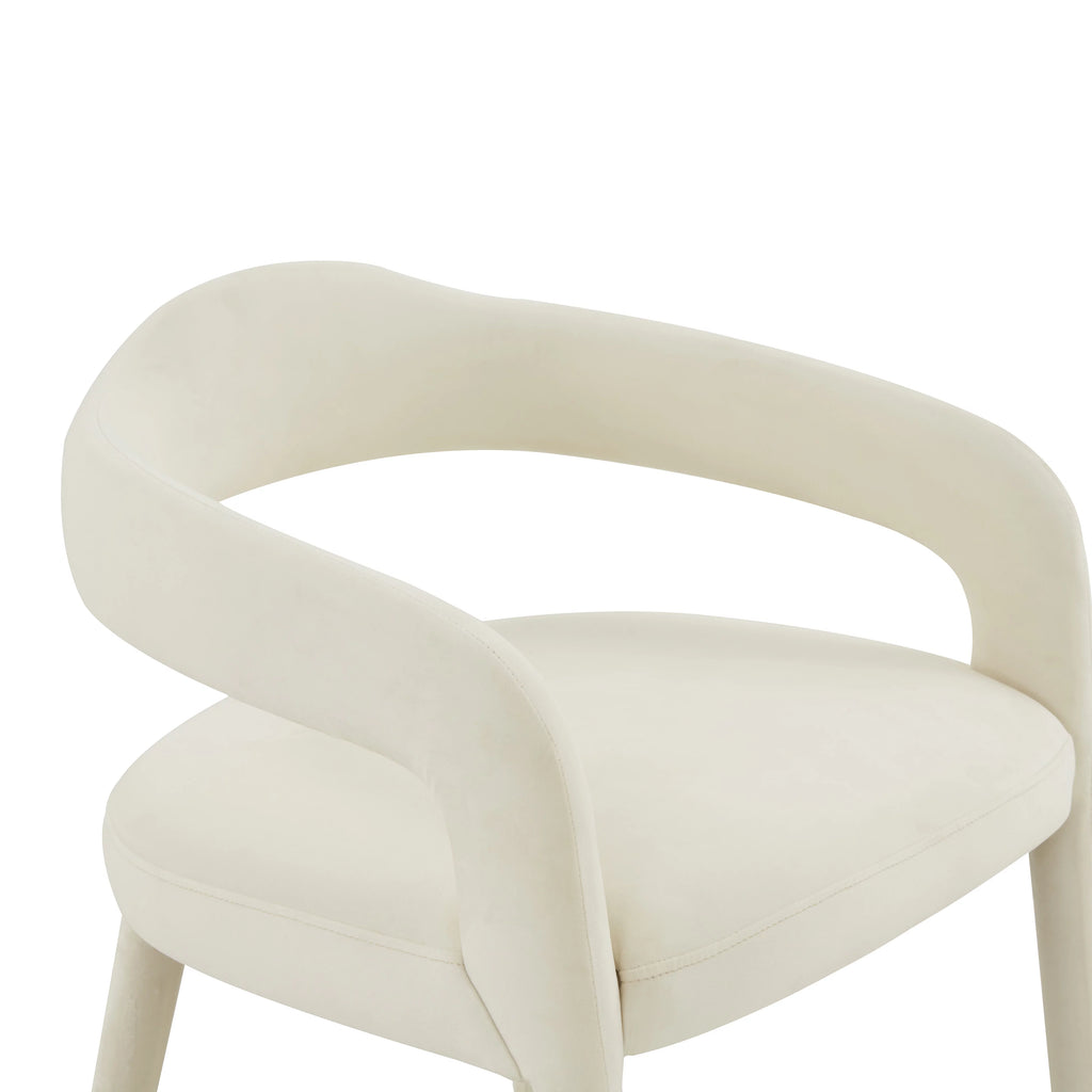 Cream Velvet Dining Chair B938