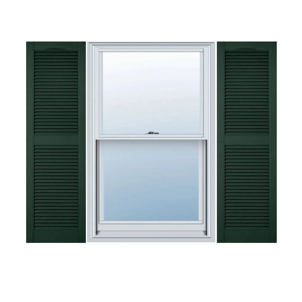 14 1/2 inchw x 53 inchh Vinyl Open Louver Shutters with Shutter-Loks A68361