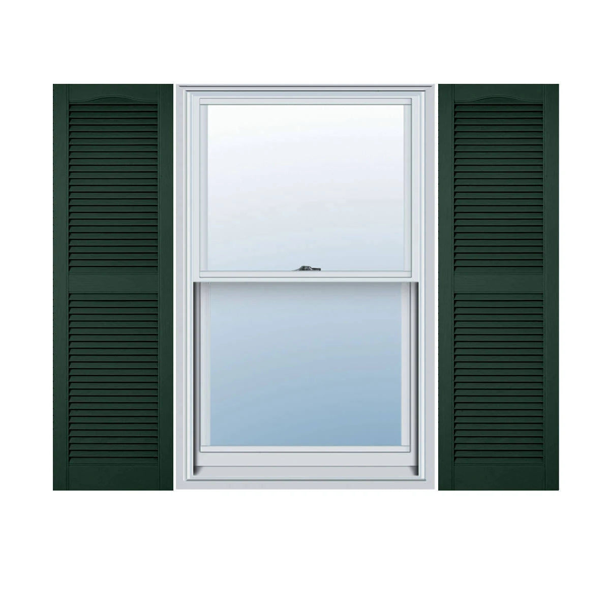 14 1/2 inchw x 53 inchh Vinyl Open Louver Shutters with Shutter-Loks A68361