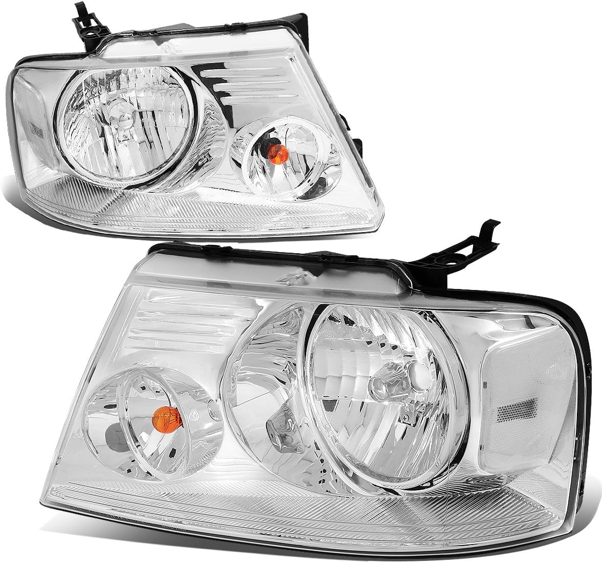 Black Housing Clear Lens Headlights Assembly for Ford F150 Lincoln Mark LT 2004-2008 C2156