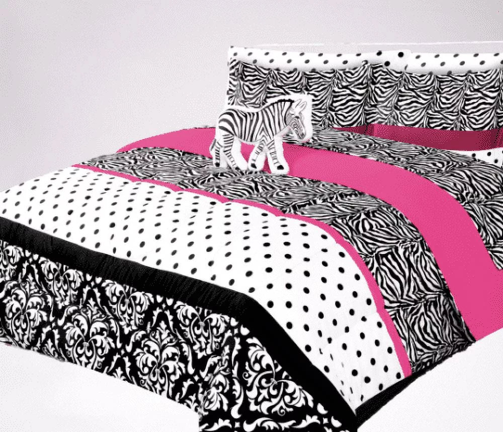 Pink Twin Comforter Bedding Set with Sheet Set M1391