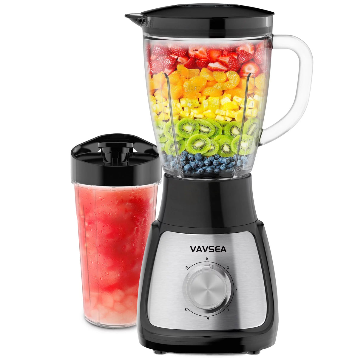1000W 5 Speed Countertop Blender with 51oz Glass Jar L586